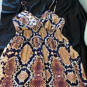 Snake skin maxi dress